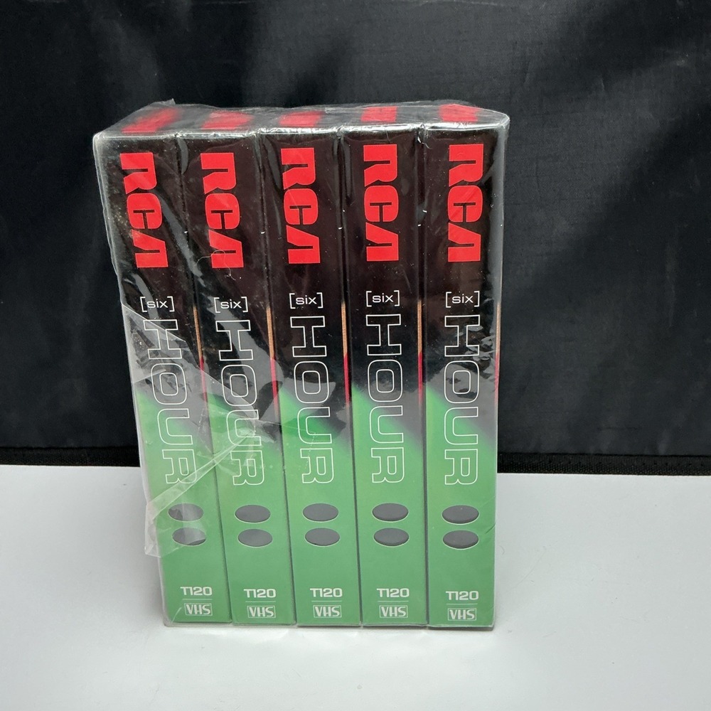 RCA T120 6 Hour Recordable VHS Video Tapes 5 Pack